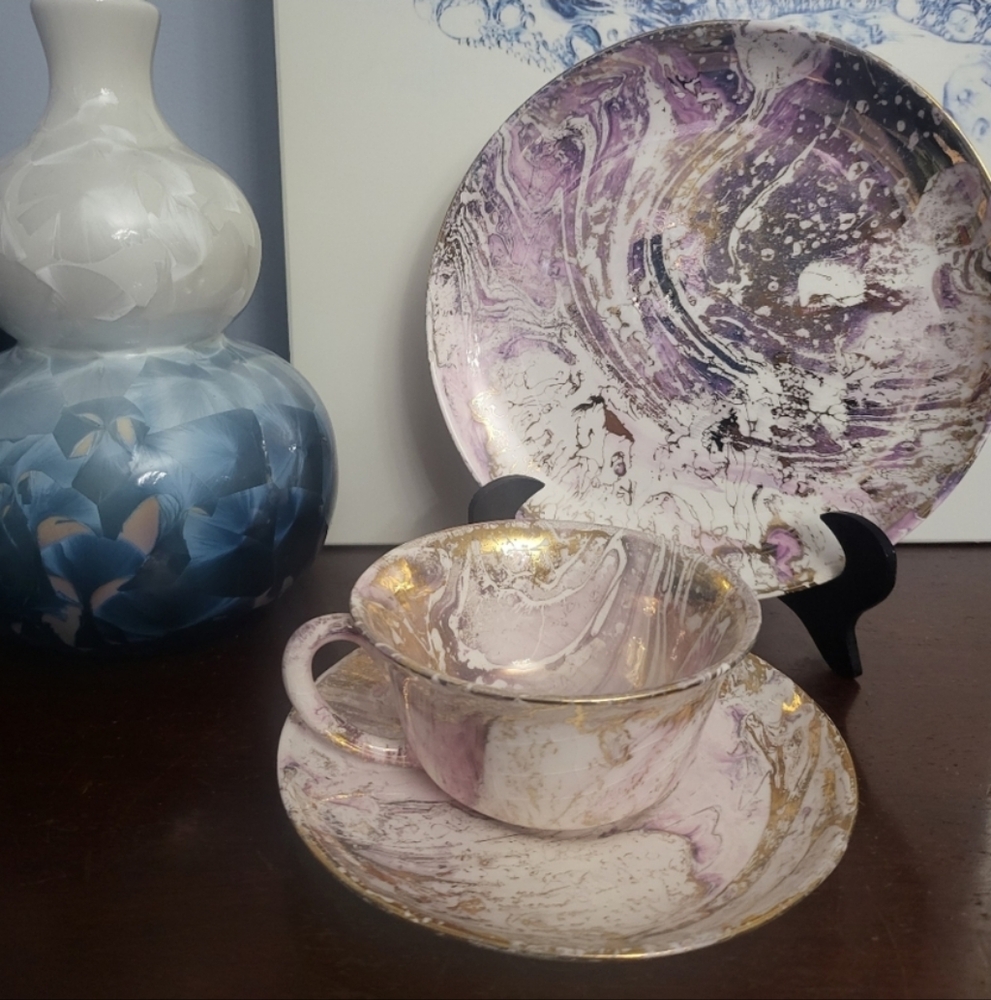 MCM, Sascha Brastoff 3pc Tea Set.